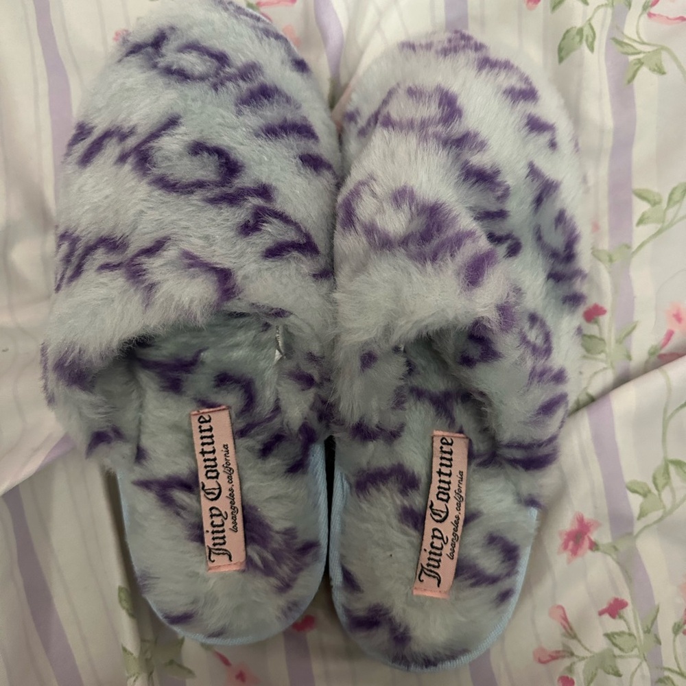 Juicy Couture like cheetah print slippers #slippers #juicycouture